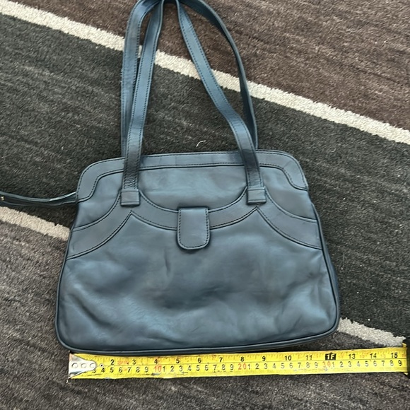 VINTAGE blue leather purse - Picture 7 of 8